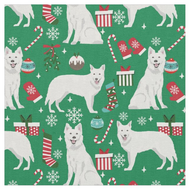 vit shepherd christmas-helgdag tyg (Närbild)