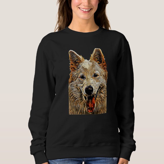 Vit Shepherd Vit tysk Shepherd Hundras T Shirt (Framsida)
