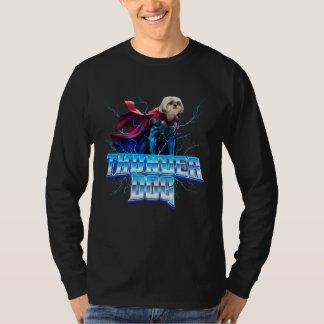 Vit Shih Tzu som Åskans och Blixtens Gud T Shirt