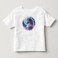 vit, shimmer-häst t-skjorta för baby