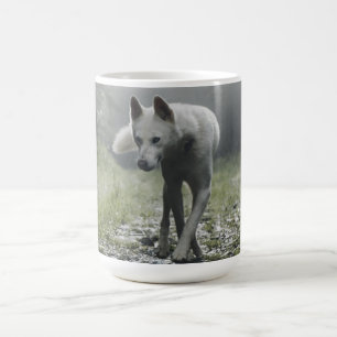 Vit Siberian Husky Kaffemugg