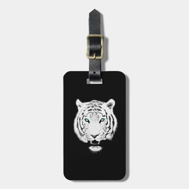 Vit sibiersk tandvård bagagebricka (Vertikal Framsida)