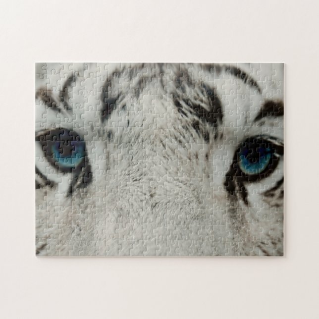 Vit sibiriska tiger pussel (Horisontell)