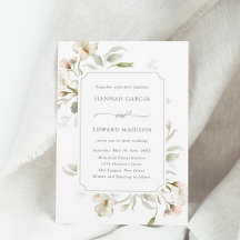 Vit sida Elegant Blommigt Bröllop