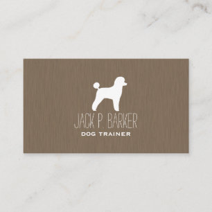 Vit silhuett av toy-poodle visitkort