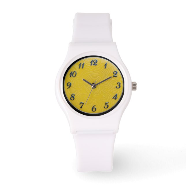 Vit silikonklocka + rem  Lymondial Armbandsur (Framsida)