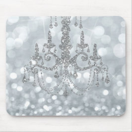 Vit Silver Glitter Bokeh Glam Taklampa Gnistrande Musmatta