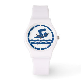 Vit Simma Coach Swimming Decal Wrist Watch Armbandsur