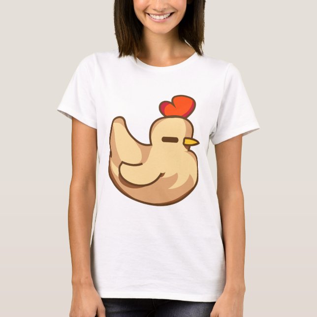 Vit sipprande kyckling t shirt (Framsida)