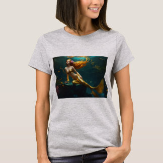 Vit Sjöjungfru Kortärmad T-Shirt Girls