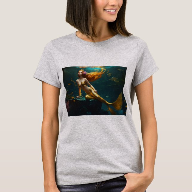 Vit Sjöjungfru Kortärmad T-Shirt Girls (Framsida)