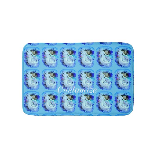 Vit Sjöjungfru Sitta Thunder_Cove Badrumsmatta (Framsidan)