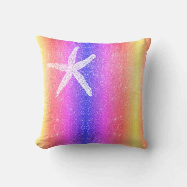 Vit sjöstjärna Multicolor Rosa Unik mors dag Kudde (Framsida)