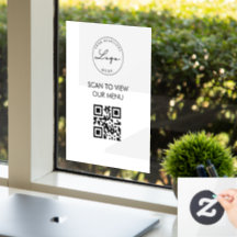 Vit Skanna Mig QR-kod Prislista Menytecken