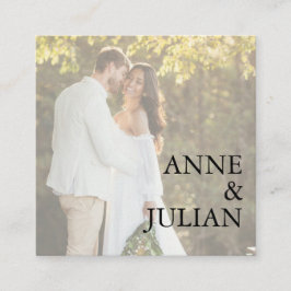 Vit skannbar QR-kod Bröllopsföljekort Tilläggskort