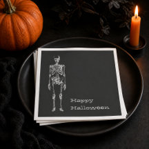 Vit Skelett Svart Andetag Halloweenfest