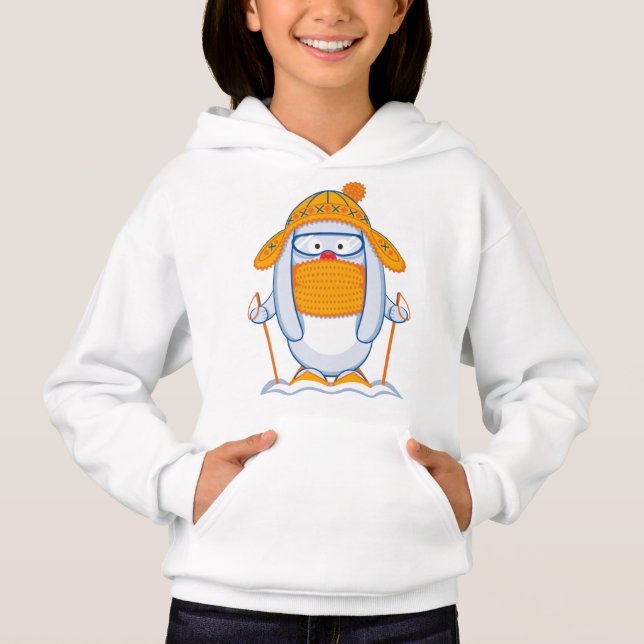 Vit skidfot t shirt (Framsida)