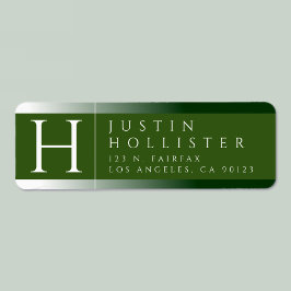 Vit & Skoggrön | Klassig Returadressetikett Returadress Etikett