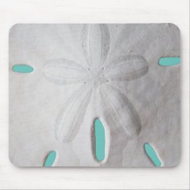 Vit sköldpadda i sandstrand (Sand-dollar) Musmatta