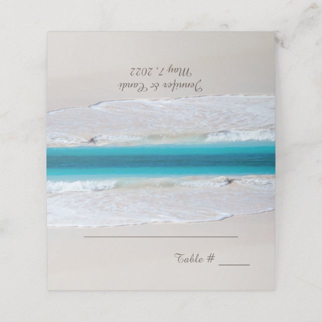 Vit skräppostmottagning placeringskort (Utvändigt utvikt)