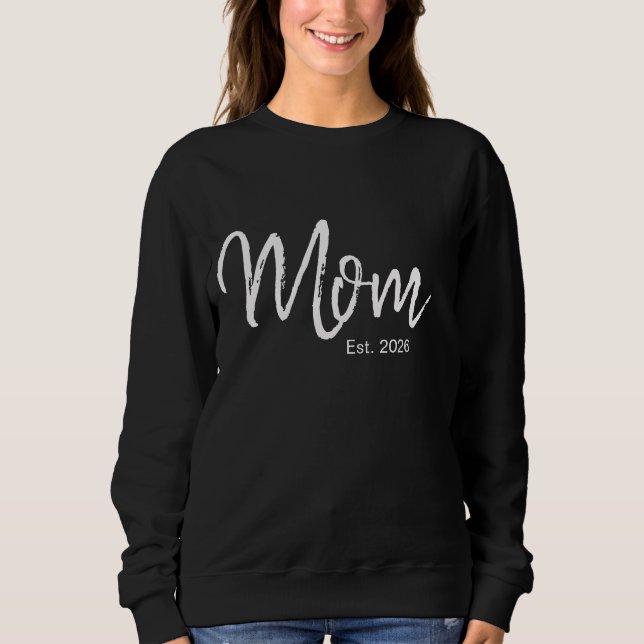 Vit skript Etablerad Mamma T Shirt (Framsida)