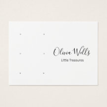 Vit skript, tre par, stud Earring Hål