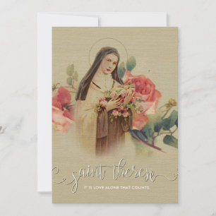 Vit skriptöverlagring   Therese Novena Prayer