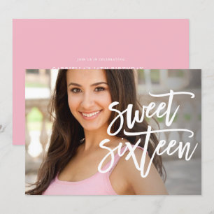 Vit skrivar inbjudan för sweet