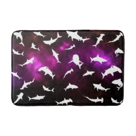 Vit skugga av haj på Mörk, galaxområde Badrumsmatta