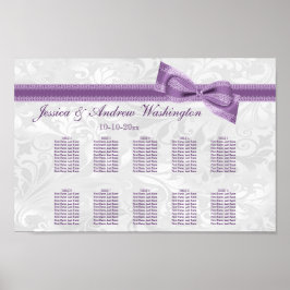 Vit skugga och Lila Faux-sjökortdiagram Poster