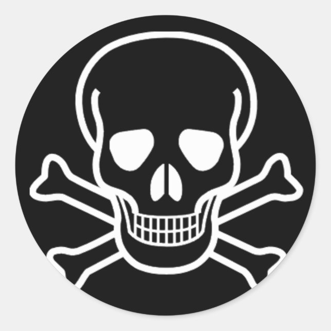 Vit skullrunda etikett (Framsida)
