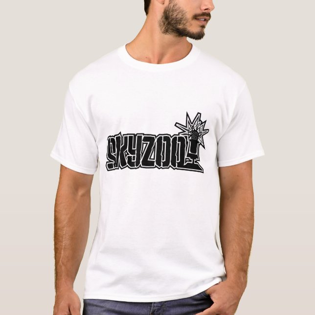(Vit) Skyzoo-Lyrisk dikt utslagsplats, T-shirt (Framsida)