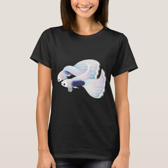 Vit smoking guppy t shirt (Framsida)