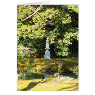 Vit snake Pagoda/Hakuja No Tsuka Greeting Card Hälsningskort