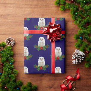 Vit Snö Jul Ugglor Presentpapper