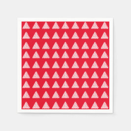 Vit snö Stars Träd papper Pappersservett