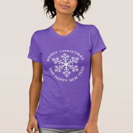 Vit snöflake Helgdag Slim Fit T-Shirt