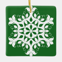 Vit snöflake Ornament