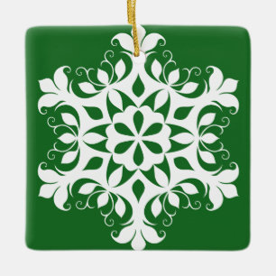 Vit snöflake Ornament