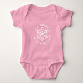 Vit snöflinga Helgdag Bodydräkt Baby T Shirt