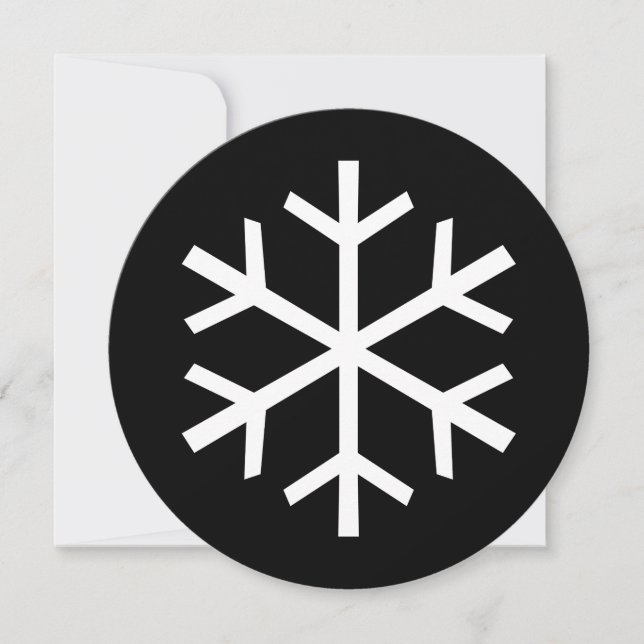 Vit snöflinga | Inbjudan till Helgdag Firande (Framsida)