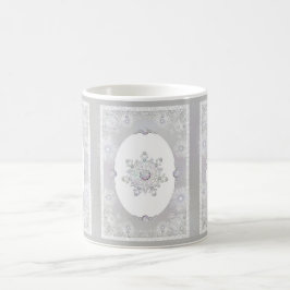 Vit snöflinga kaffemugg