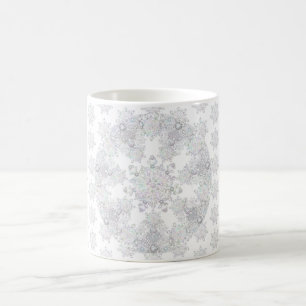 Vit snöflinga kaffemugg
