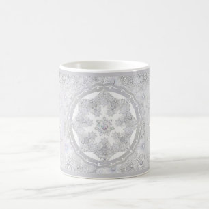Vit snöflinga kaffemugg