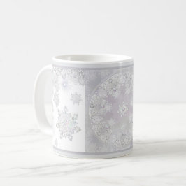 Vit snöflinga kaffemugg