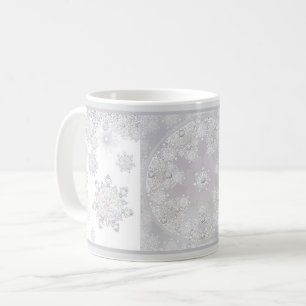 Vit snöflinga kaffemugg
