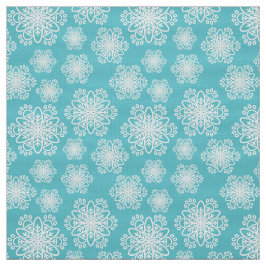 Vit snöflinga med mönster med paw-utskrift tyg