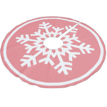 Vit snöflinga på ljusblush korallrosa