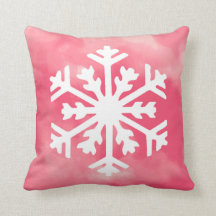 Vit snöflinga på rosa akrylfärg bakgrund