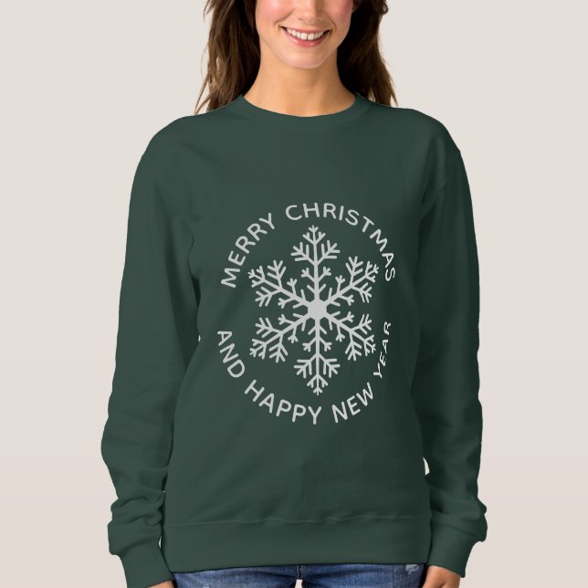 Vit snöflingor, Helgdag T Shirt (Framsida)